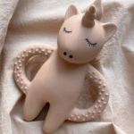 konges unicorn teether rose