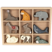 wooden animals mini konges
