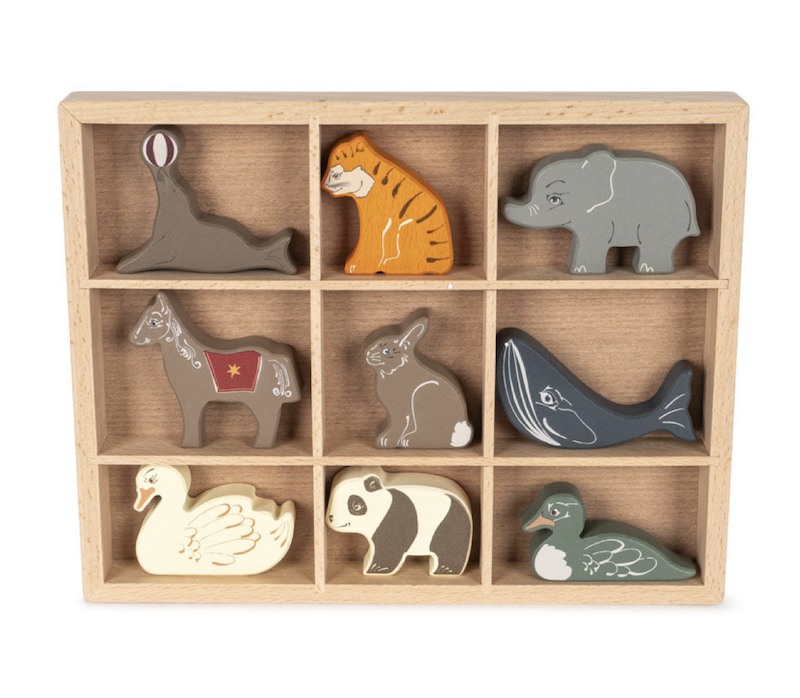 wooden animals mini konges