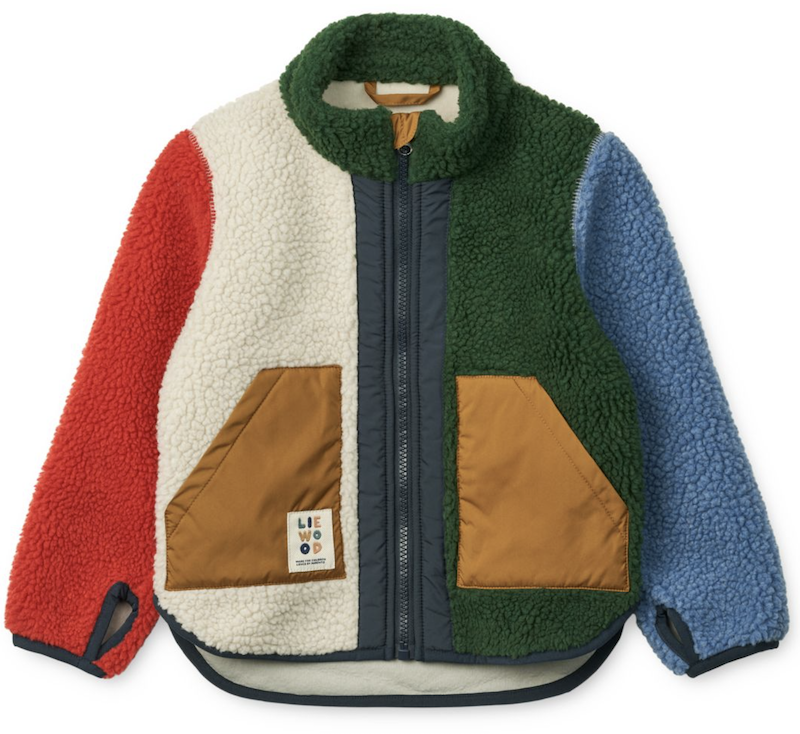 noam pile jacket green garden