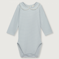 baby collar onesie sky cream