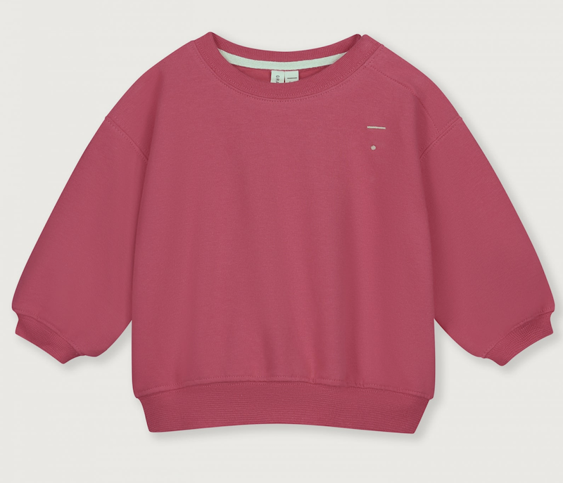 baby dropped shoulder sweater cherry