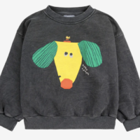 happy dog sweatshirt dark grey