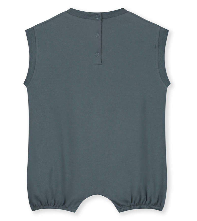 suit pintuck blue grey