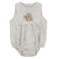 strampler stripe blue