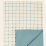 blanket vanilla blue squares