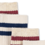 multi strip off white 2pack socken