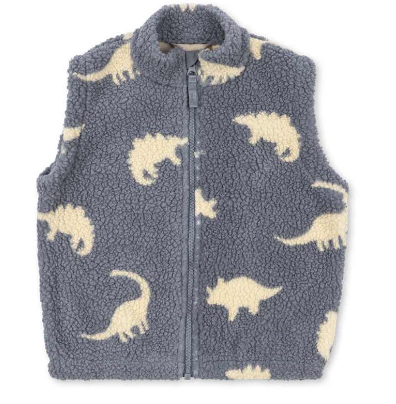 jody teddy vest dino mist