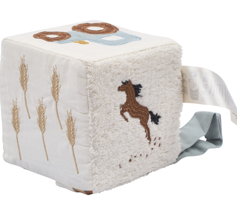 little farm fabric cube